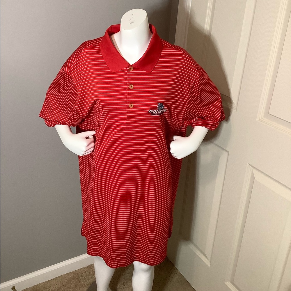 Men XL Nike Golf Dri Fit Gonzaga Bulldogs Short Sleeve Golf Polo Shirt